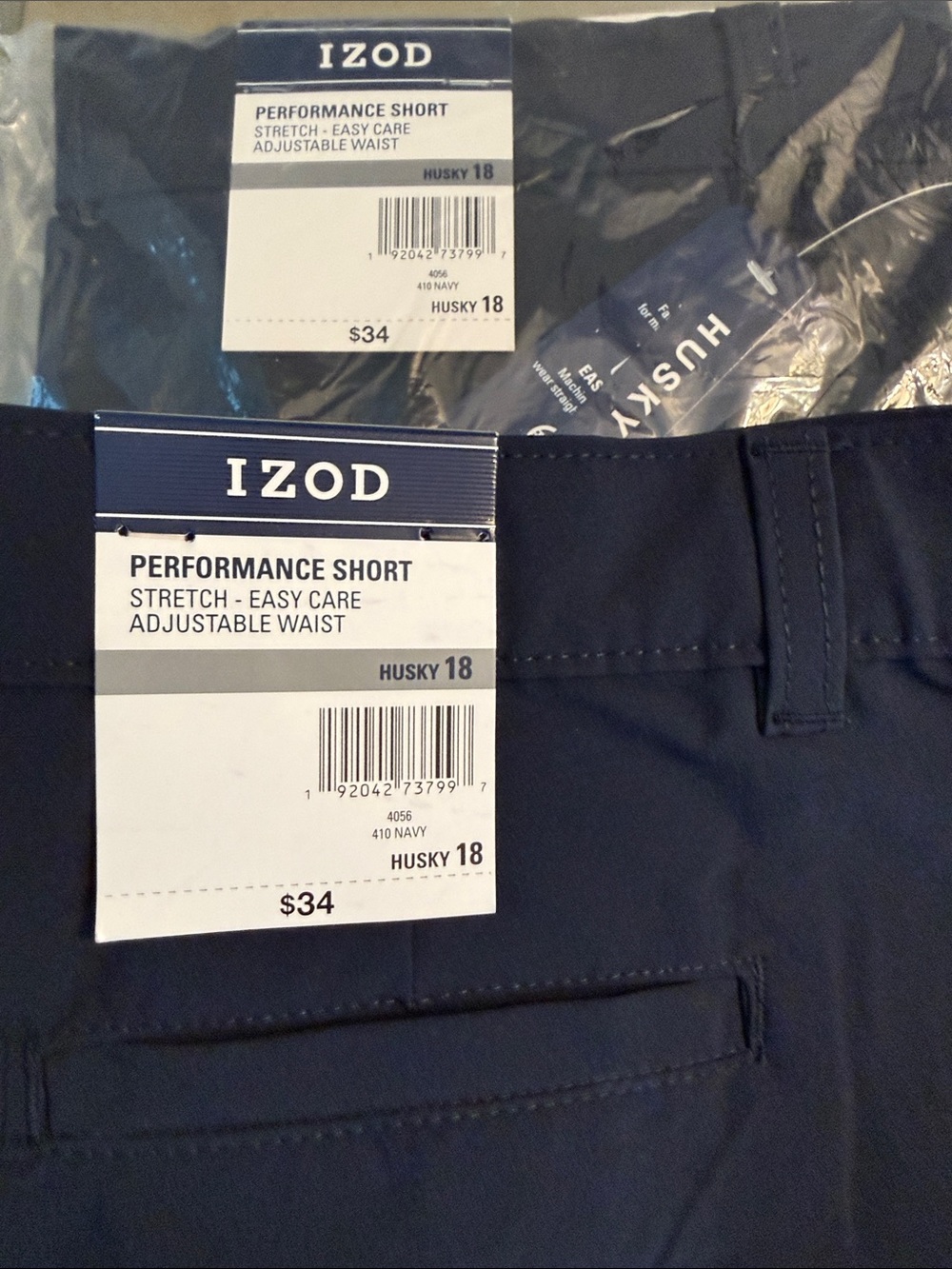 Izod Navy Performance Flat-Front Boy’s Shorts